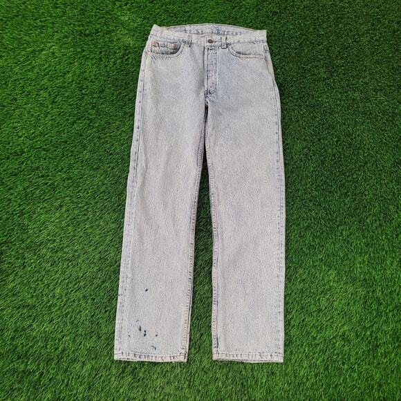 Vintage LEVIS 501 Button-Fly Jeans 30x31 Acid-Wash USA 80 90s 520 021 80597-4 - Picture 1 of 16